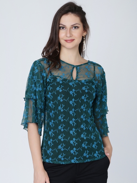 

Eavan Women Green Self Design Top