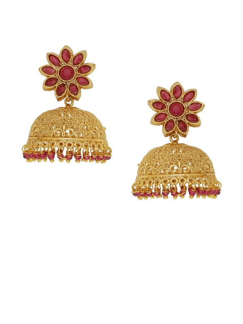

Voylla Gold-Toned Dome Shaped Jhumkas