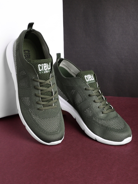 

Crew STREET Men Olive Green Running Shoes