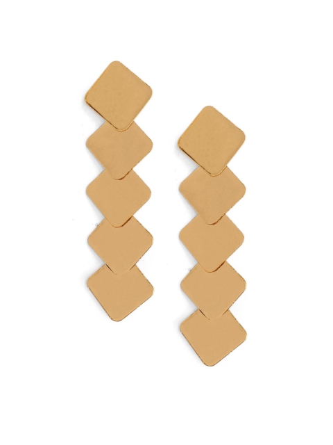 

Foxy Sperks Gold-Toned Geometric Drop Earrings