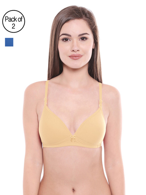 

Bodycare Women Pack of 2 Assorted Lightly Padded T-shirt Bras E6552S.GRYS