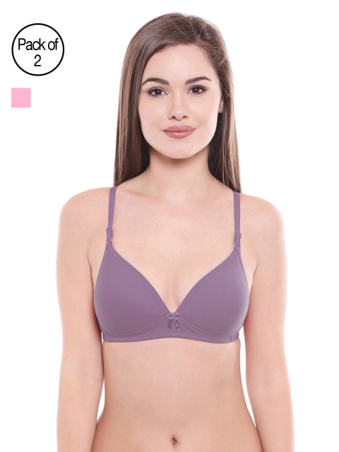 

Bodycare Pack of 2 Assorted Lightly Padded T-shirt Bras E6552MOUPI