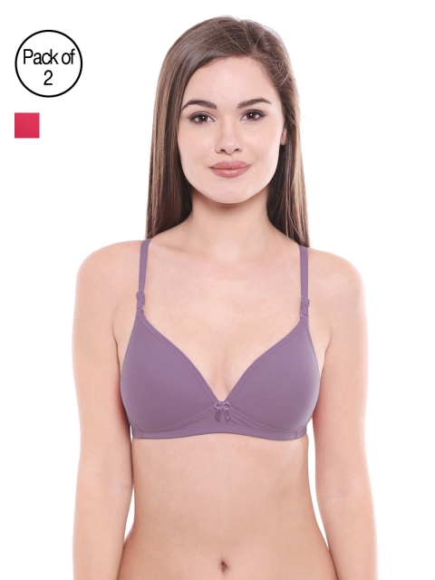

Bodycare Pack of 2 Assorted Lightly Padded T-shirt Bras E6552MOURA