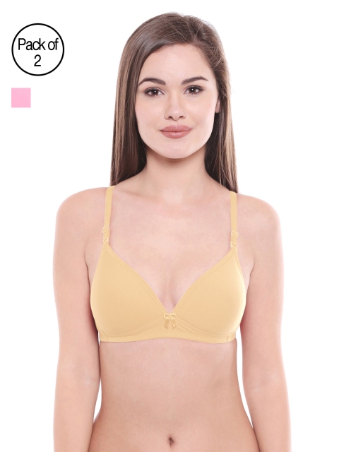 

Bodycare Women Pack of 2 Assorted Lightly Padded T-shirt Bras E6552PIS