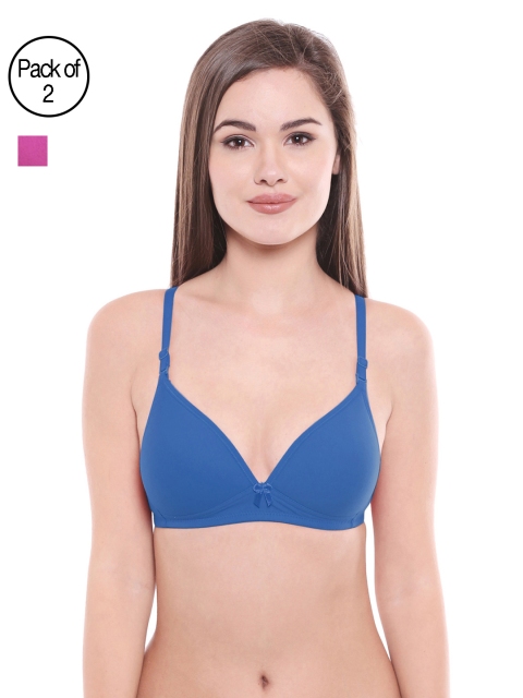

Bodycare Women Pack of 2 Assorted Lightly Padded T-shirt Bras E6552S.GRYWI