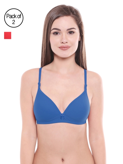 

Bodycare Women Pack of 2 Assorted Lightly Padded T-shirt Bras E6552RES