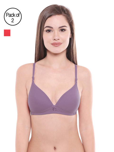 

Bodycare Pack of 2 Assorted Lightly Padded T-shirt Bras E6552COMOU