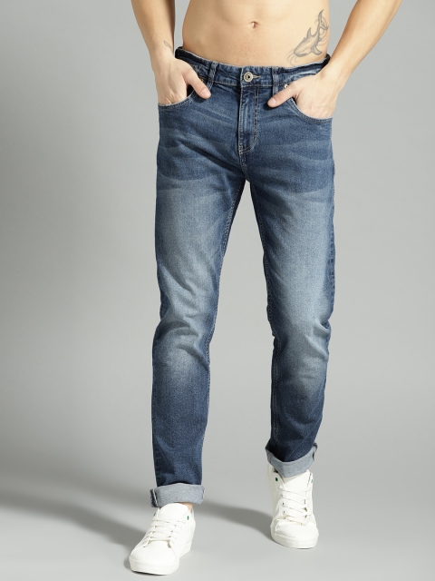 

The Roadster Lifestyle Co Men Blue Washed Slim Fit Mid-Rise Clean Look Stretchable Jeans