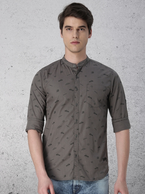 

Ecko Unltd Men Grey Printed Casual Shirt