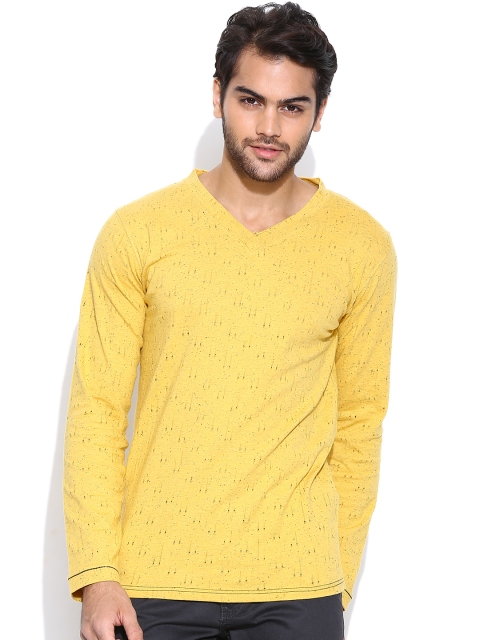 

Evoke 1899 Mustard Yellow Flecked T-shirt