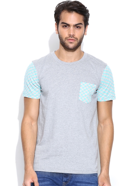 

Evoke 1899 Grey Melange Pure Cotton T-shirt
