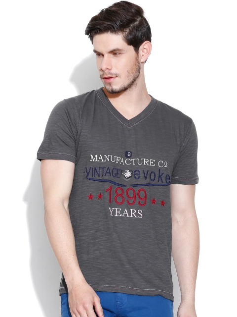 

Evoke 1899 Grey Embroidered T-shirt