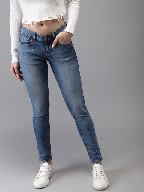 

HERE&NOW Women Blue Super Skinny Fit Stretchable Jeans