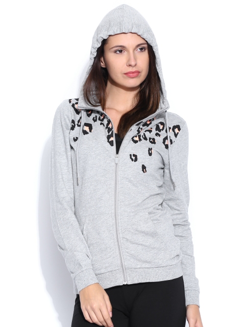 

ONLY Grey Melange Printed Sweatshirt
