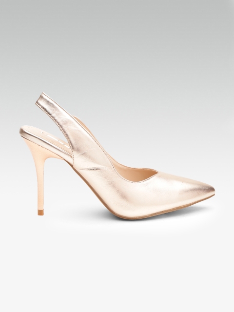 

ELLE Women Rose Gold-Toned Solid Pumps