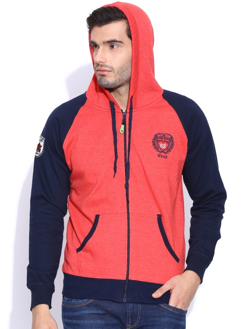 

Sports52 wear Coral Red SKBS030 Hooded Sweatshirt