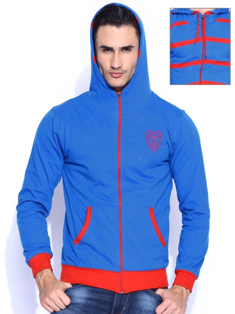 

Sports52 Wear Blue & Red Striped Hooded Reversible Sweatshirt