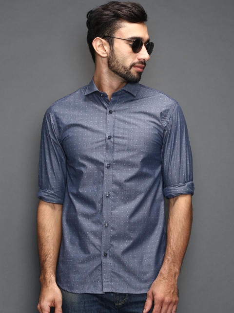 

SELECTED Blue Slim Casual Shirt