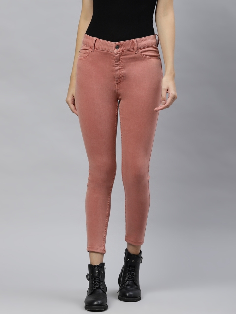 

Marks & Spencer Women Dusty Pink Super Skinny Fit Stretchable Jeans, Rose