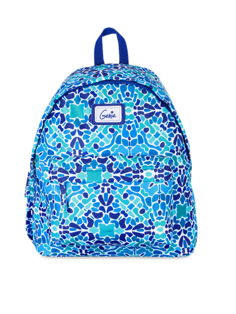 

Genie Women Blue Printed 16 inches Medium Backpack