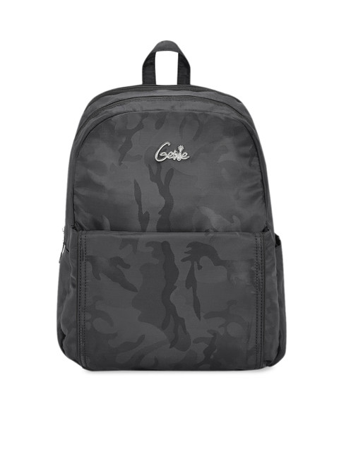 

Genie Unisex Black Textured 15 inches Small Backpack