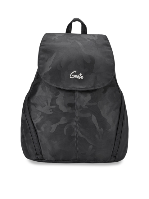 

Genie Unisex Black Printed 15 inches Small Backpack