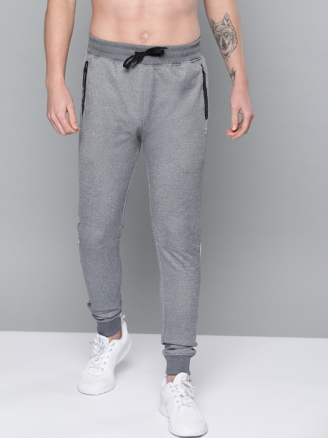

HRX by Hrithik Roshan Men Grey Melange Solid Running Regular Fit Joggers