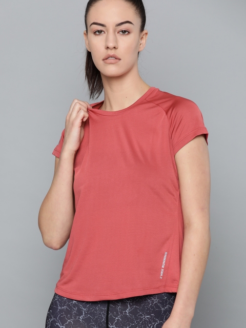 

HRX by Hrithik Roshan Women Rust Red Running Regular Fit T-shirt