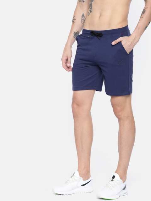 

HRX by Hrithik Roshan Men Navy Blue Solid Lifestyle Regular Fit Sports Shorts