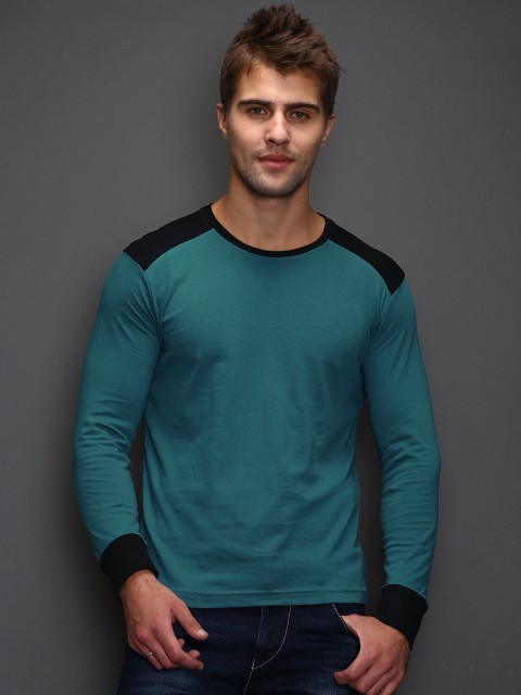 

Moda Rapido Blue Black Pure Cotton T-shirt