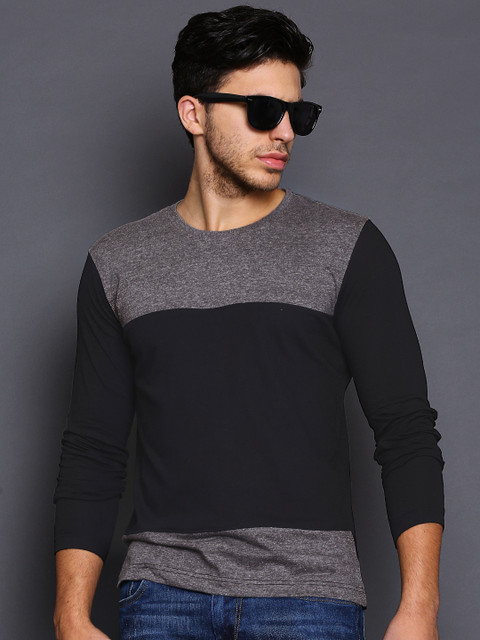 

Moda Rapido Black & Grey Melange T-shirt