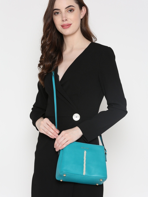 

United Colors of Benetton Blue Solid Sling Bag