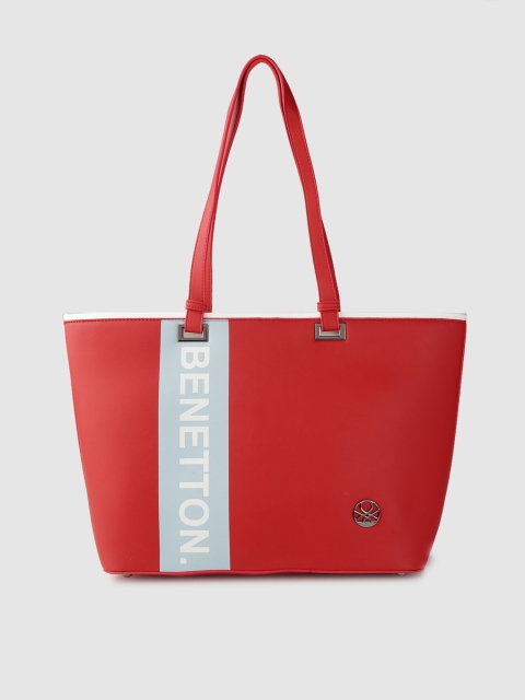 

United Colors of Benetton Red & Blue Printed Shoulder Bag