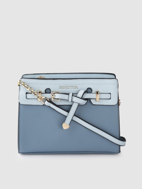 

United Colors of Benetton Blue Colourblocked Sling Bag