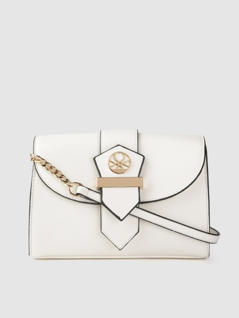 

United Colors of Benetton White Solid Sling Bag