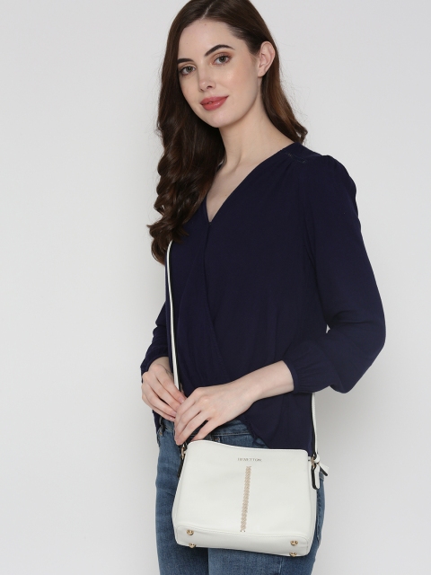 

United Colors of Benetton White Solid Sling Bag