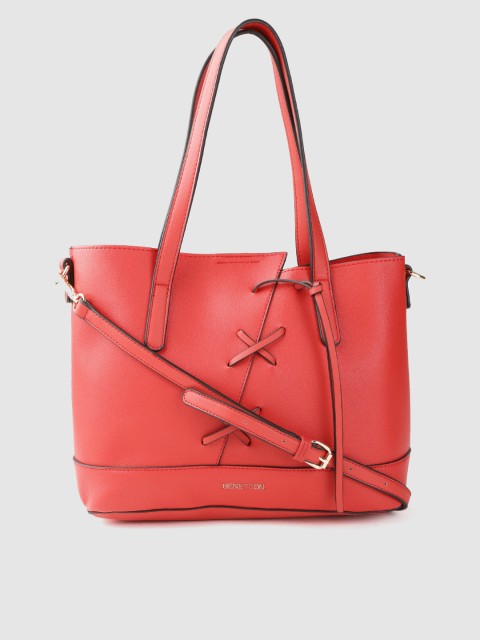 

United Colors of Benetton Red Solid Shoulder Bag