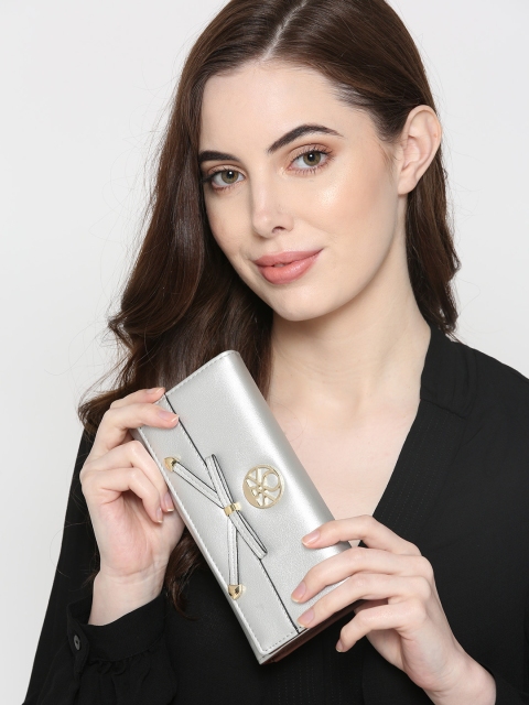 

United Colors of Benetton Women Silver-Toned Two Fold Wallet