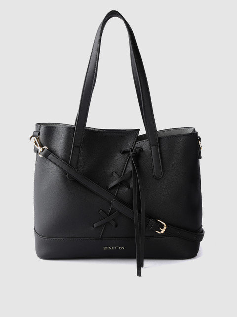 

United Colors of Benetton Black Solid Shoulder Bag