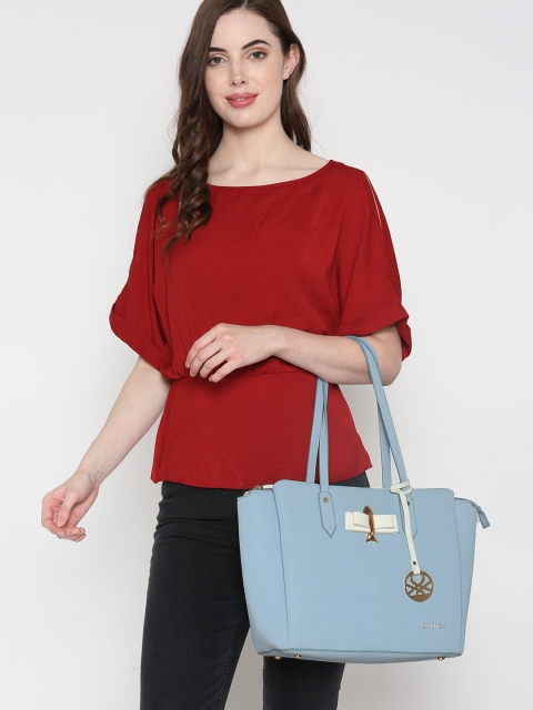 

United Colors of Benetton Blue Solid Shoulder Bag