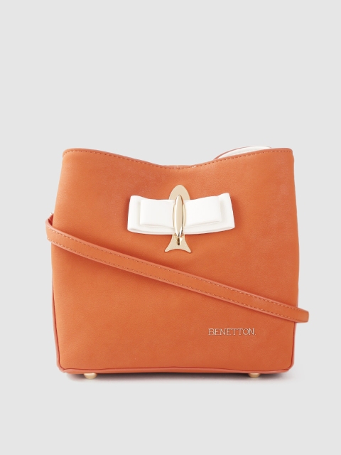 

United Colors of Benetton Orange Solid Sling Bag
