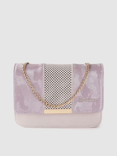 

United Colors of Benetton Mauve Camouflage Pattern Sling Bag