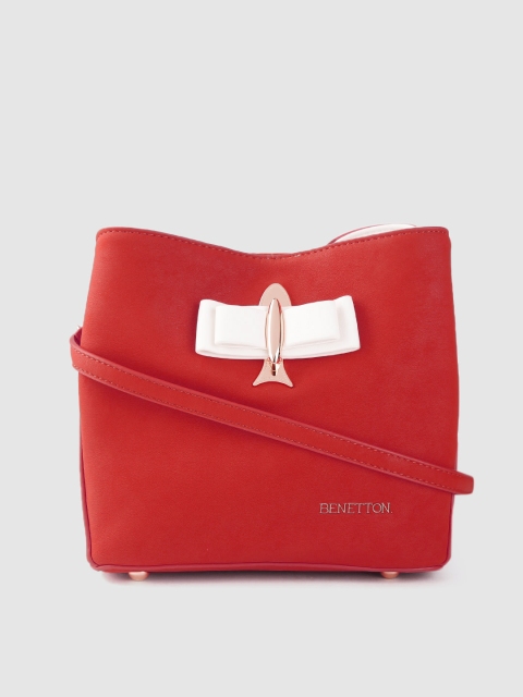 

United Colors of Benetton Red Solid Sling Bag