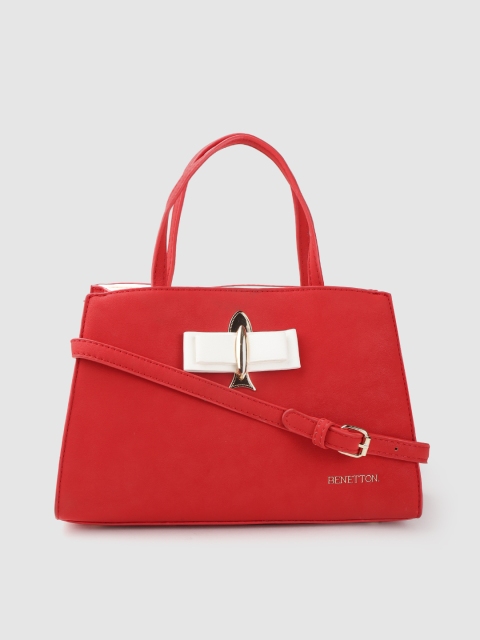 

United Colors of Benetton Red Solid Handheld Bag
