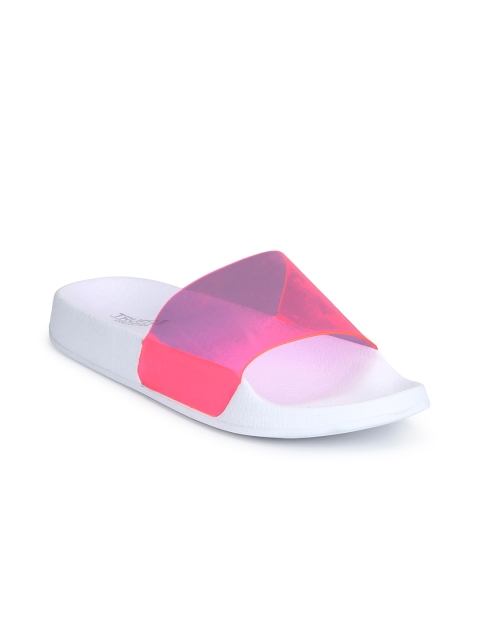 

Truffle Collection Women Fuchsia Solid Open Toe Flats