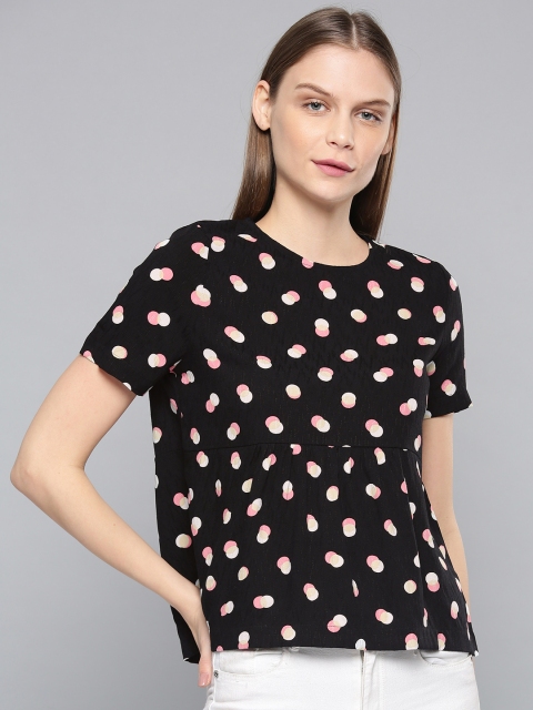 

Chemistry Women Black Printed Top