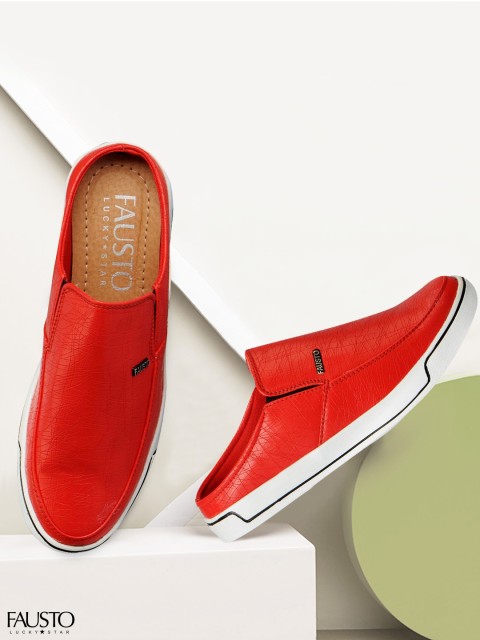 

Fausto Men Red Formal Slip-Ons
