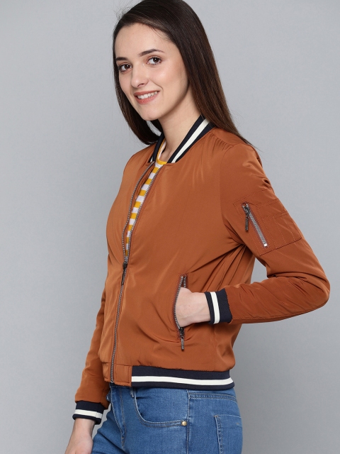 

Mast & Harbour Women Rust Solid Jacket
