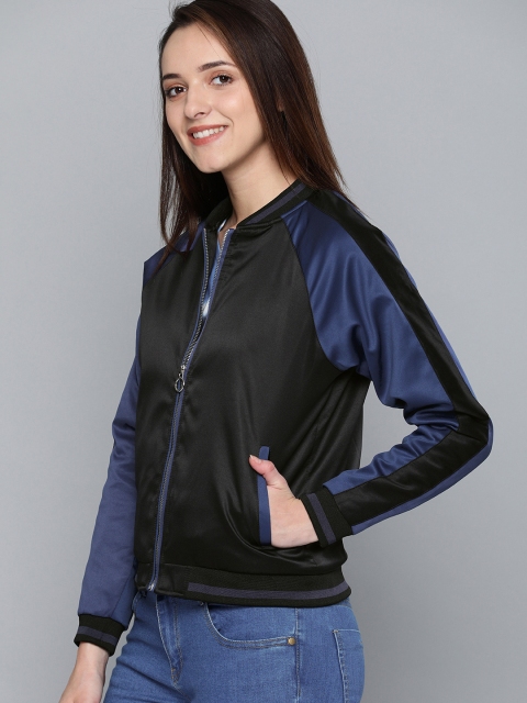 

Mast & Harbour Women Black Solid Jacket