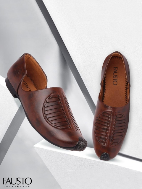 

FAUSTO Men Brown Mojaris